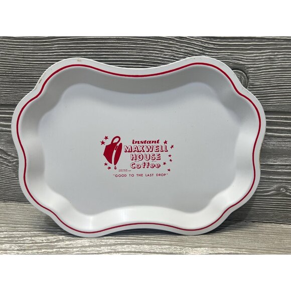 Vintage Maxwell House Coffee Tin Plate Tray Kaldi Legend On Back Unique Decor - Picture 2 of 5